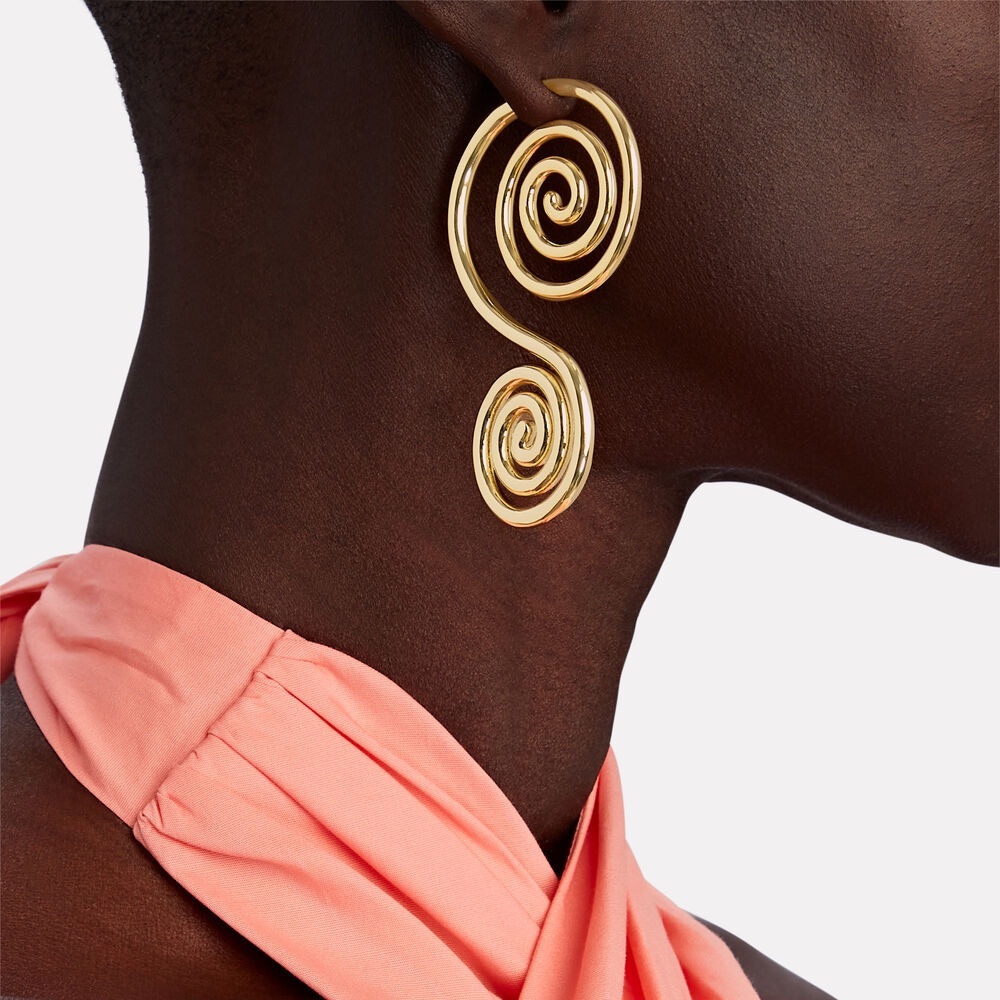 Cult Gaia Spiral Gold Earrings